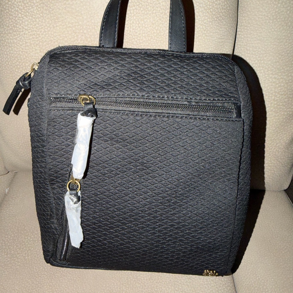 Black Quilted Backpack